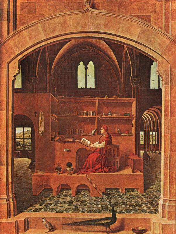 Antonello da Messina St.Jerome in his Study Spain oil painting art